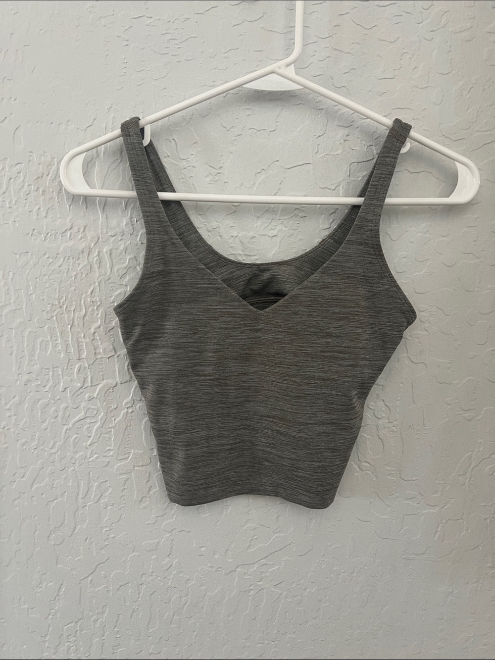 Lululemon align gray and olive green heathered bra top.